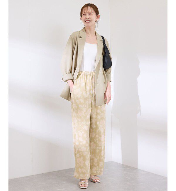 Rope&rsquo;Picnic「【接触冷感・UVカット・速乾】【リネンライク・シリーズ】シアーテーラードジャケット/セットアップ対応」|テーラードジャケット|