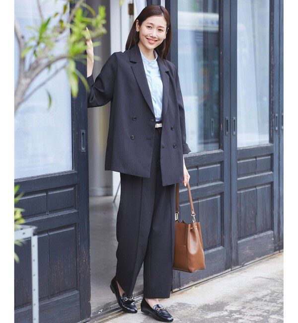 Rope&rsquo;Picnic「【接触冷感・UVカット・速乾】【リネンライク・シリーズ】シアーテーラードジャケット/セットアップ対応」|テーラードジャケット|