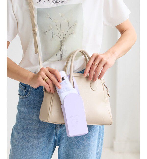 ROPE PICNIC PASSAGE「【Wpc.】【晴雨兼用・遮光】ポシェットタイニー折りたたみ日傘 収納ポシェット付」|傘|ラベンダー(52)