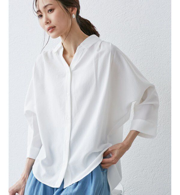 Rope&rsquo;Picnic「【emur/エミュール】バックVタックブラウス」|シャツ・ブラウス|