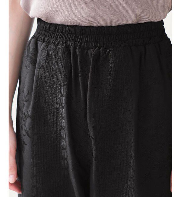 Rope&rsquo;Picnic「刺繍イージーワイドパンツ」|チノ|