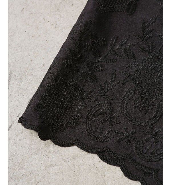 Rope&rsquo;Picnic「刺繍イージーワイドパンツ」|チノ|