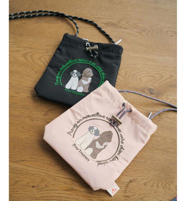 ROPE PICNIC PASSAGE「【DOG】【comif(コミフ)&times;ROPE' PICNIC】刺繍お散歩ショルダーバッグ」|ショルダー・メッセンジャー|
