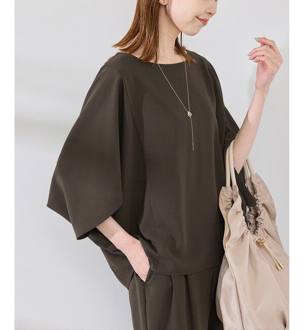 Rope&rsquo;Picnic「【イージーケア】ジョーゼットドルマンブラウス/セットアップ対応」|シャツ・ブラウス|ブラウン系(22)