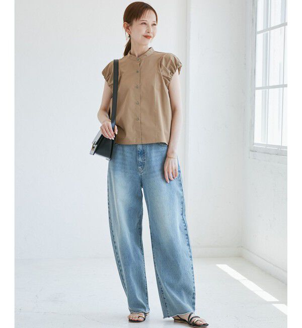 Rope&rsquo;Picnic「着丈が選べるバルーンスリーブシャツブラウス/イージーケア」|シャツ・ブラウス|