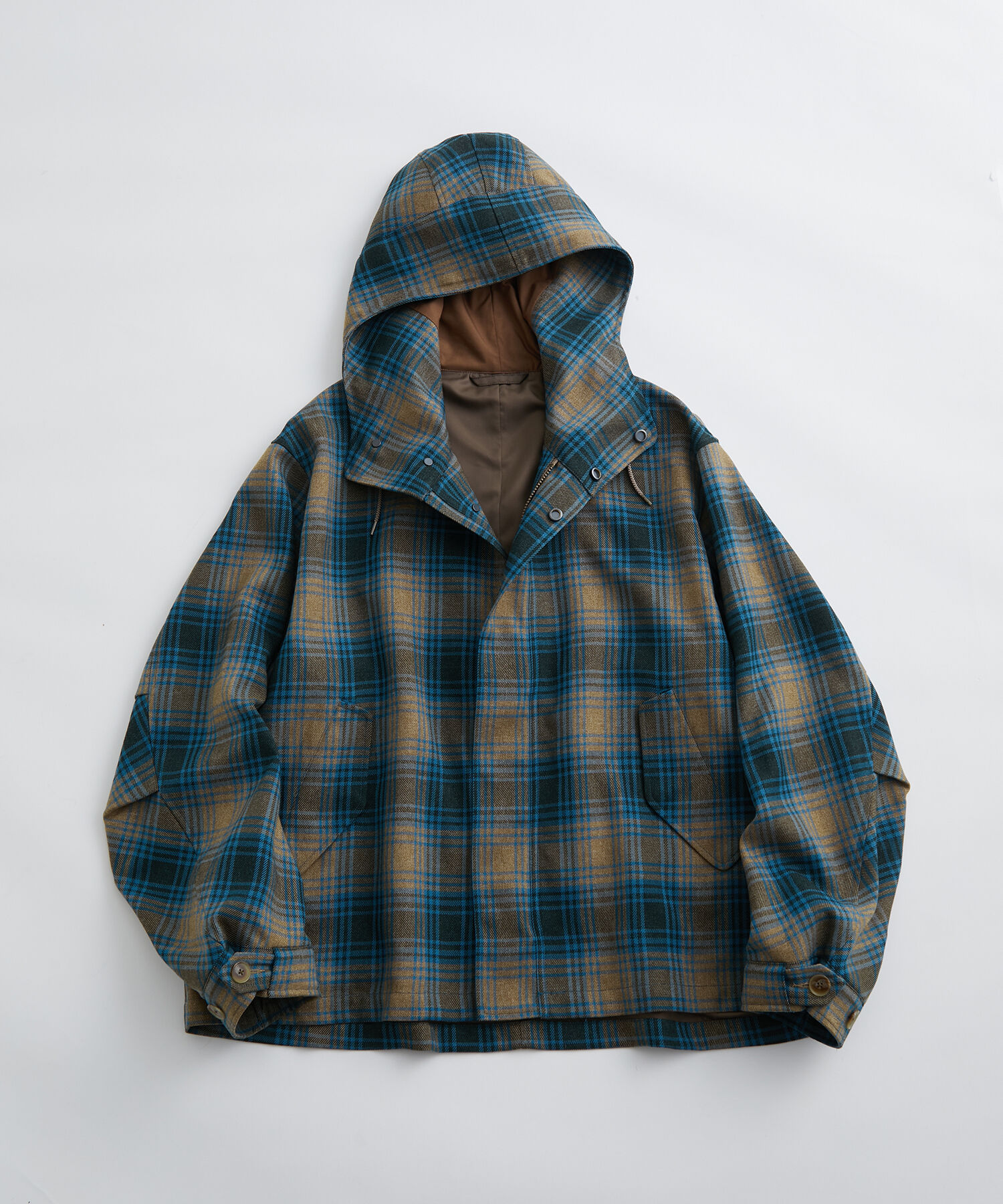 ADAM ET ROPE'「【TECHTWEED】ショート フード オーバーサイズ ブルゾン / ロングシーズン着用可能 / イージーケア /サステ」|ブルゾン・スタジャン|