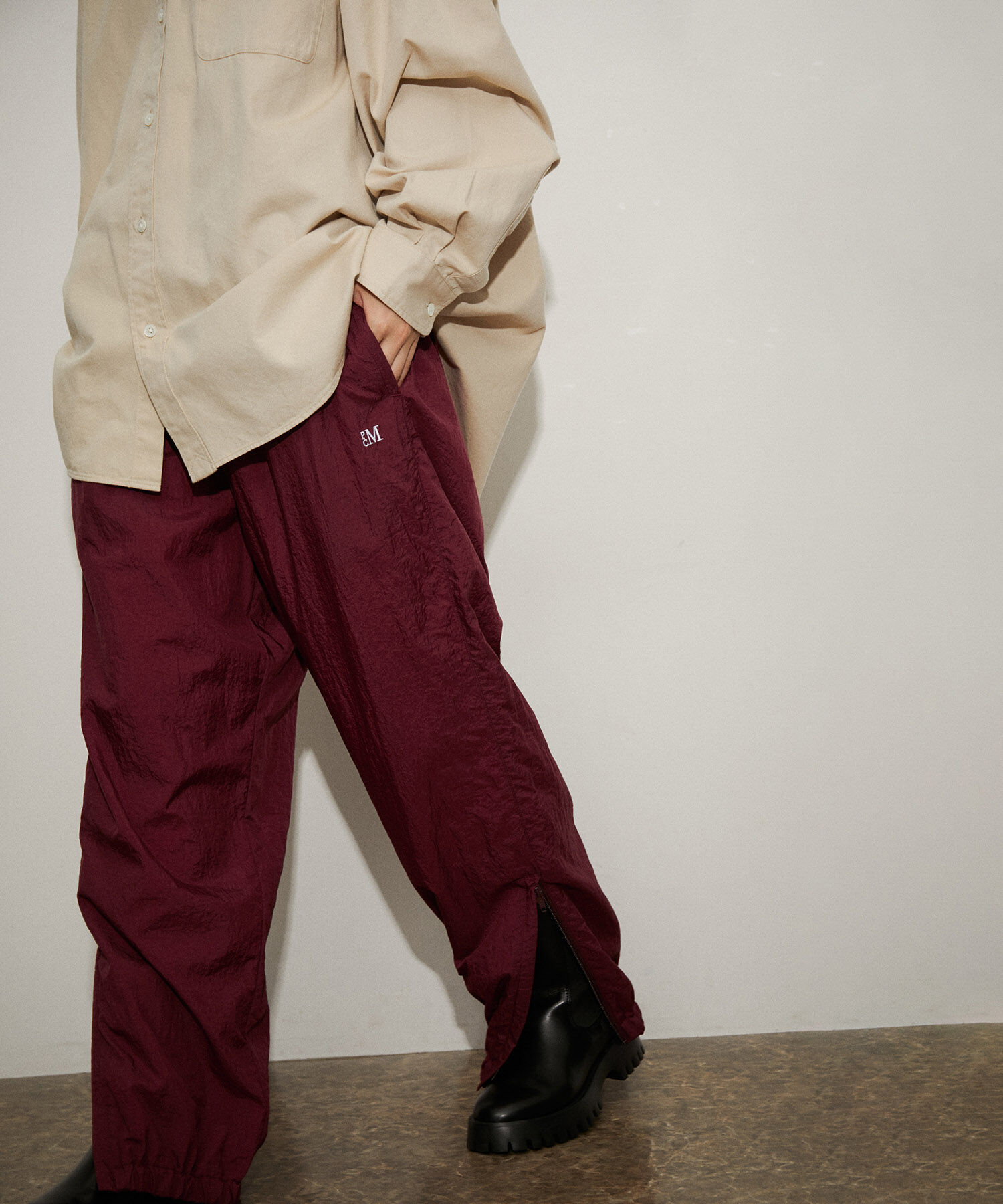 ADAM ET ROPE'「【PARROTT CANVAS】PCM NYLON EASY PANTS」|その他|ワイン(66)