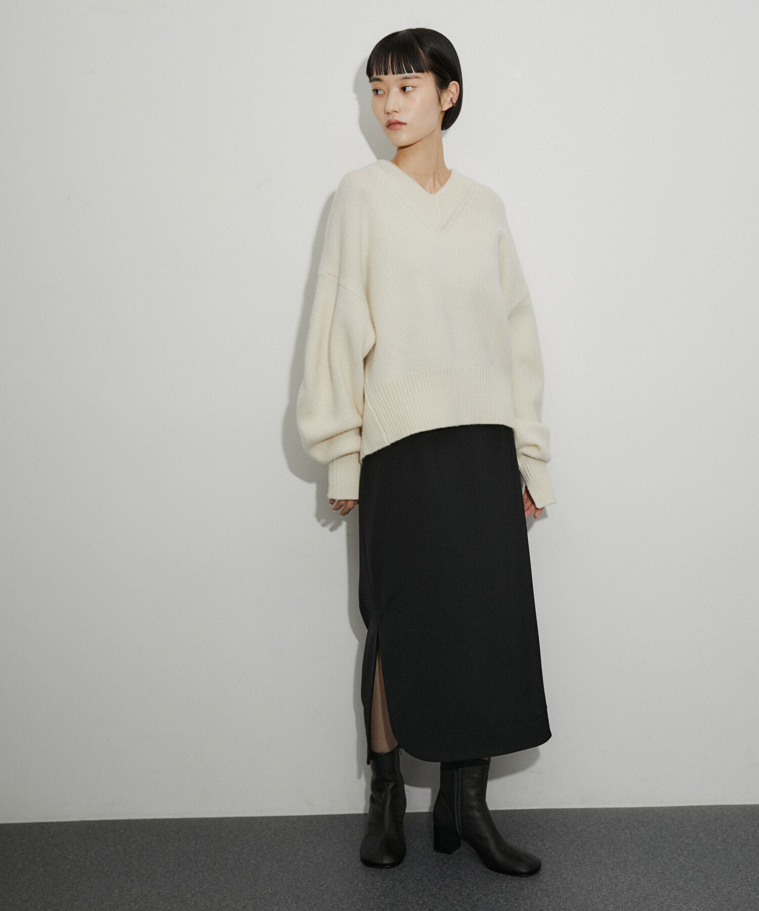 ADAM ET ROPE'「ラウンドヘムスリットスカート」|スカート|