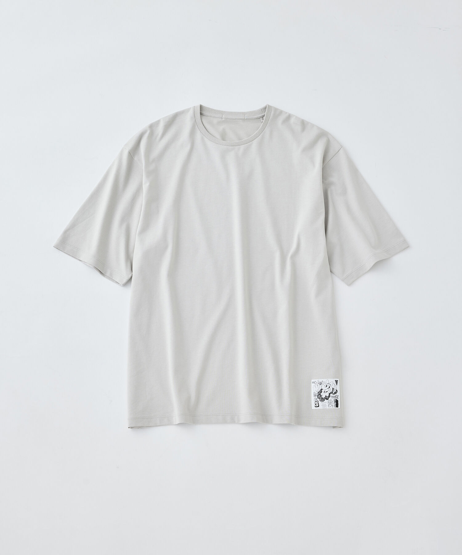 ADAM ET ROPE'「ネーム ハーフスリーブ Tシャツ / ユニセックス」|Tシャツ・カットソー|ライトグレー(08)