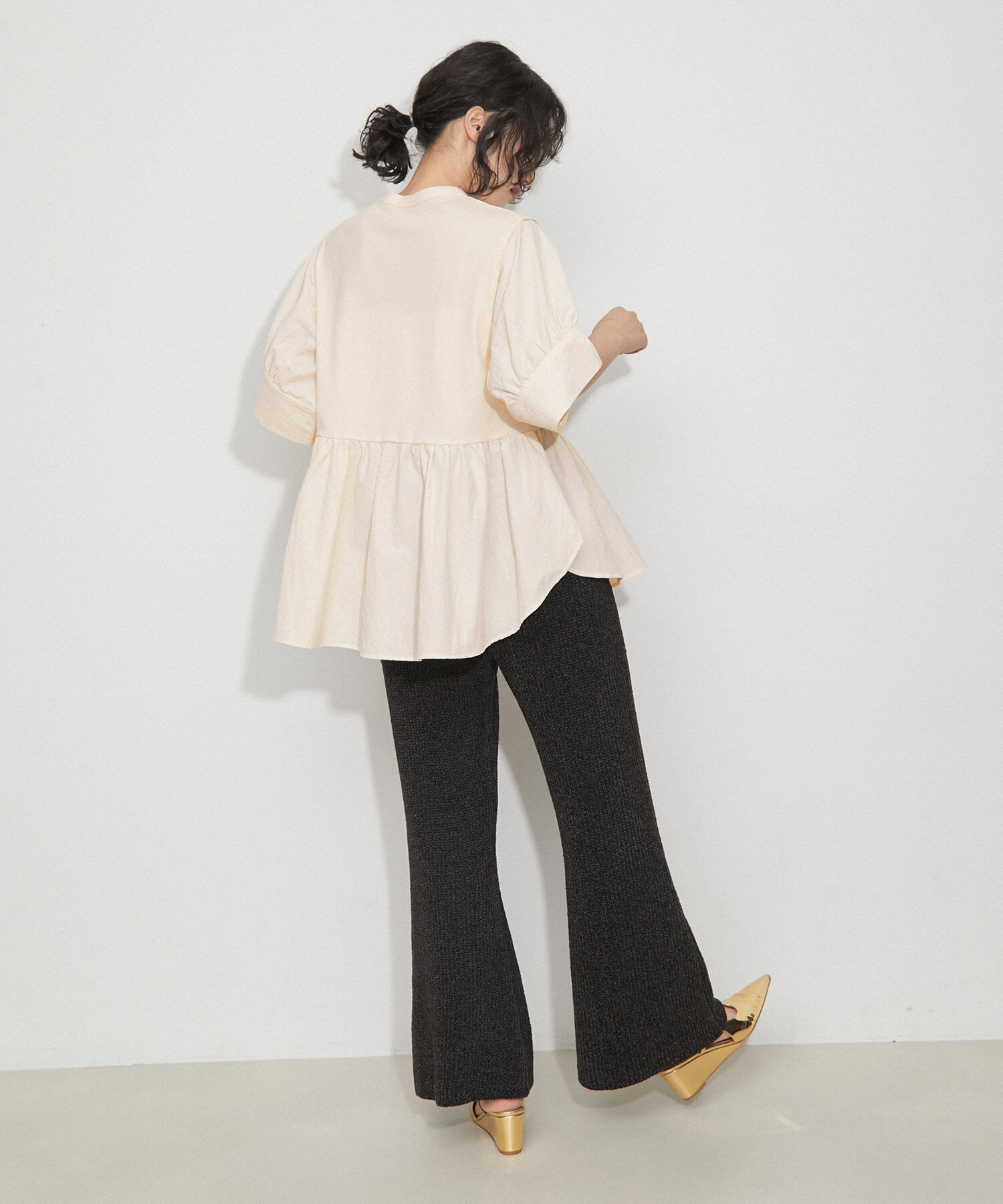 ADAM ET ROPE'「【再入荷・サステナブル・洗える・UVカット】バウンスカフスプルオーバー」|Tシャツ・カットソー|