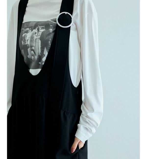 ADAM ET ROPE'「【WEB限定】ディープネックAラインワンピース」|ワンピース|