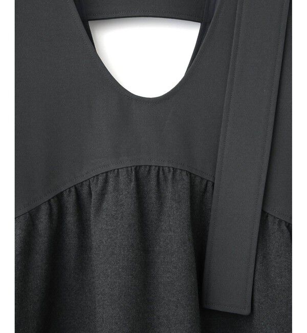 ADAM ET ROPE'「【WEB限定】ディープネックAラインワンピース」|ワンピース|