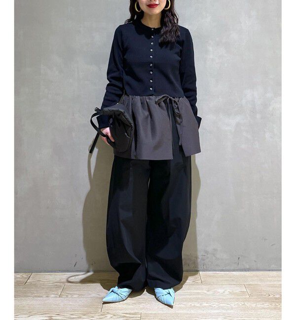 ADAM ET ROPE'「【サステナブル】クールタッチロングスリーブカーディガン」|カーディガン|