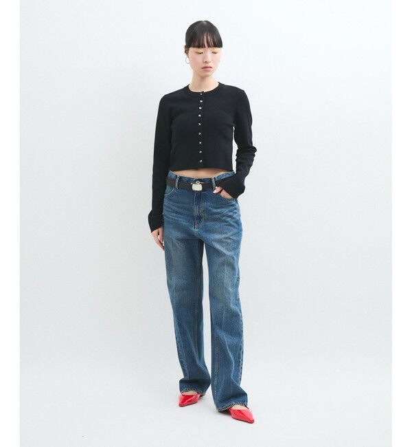 ADAM ET ROPE'「【サステナブル】クールタッチロングスリーブカーディガン」|カーディガン|