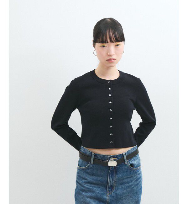 ADAM ET ROPE'「【サステナブル】クールタッチロングスリーブカーディガン」|カーディガン|