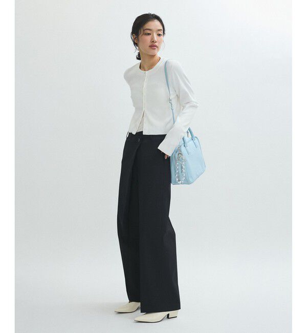 ADAM ET ROPE'「【サステナブル】クールタッチロングスリーブカーディガン」|カーディガン|