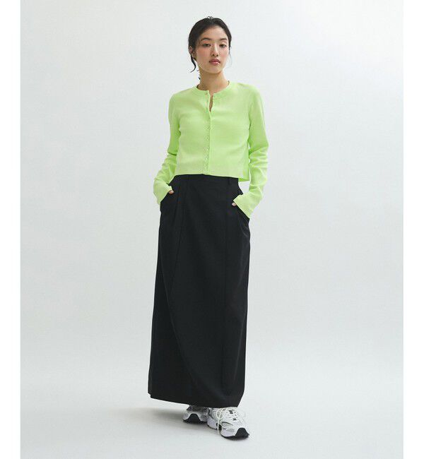 ADAM ET ROPE'「【サステナブル】クールタッチロングスリーブカーディガン」|カーディガン|