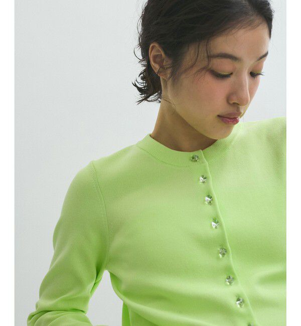 ADAM ET ROPE'「【サステナブル】クールタッチロングスリーブカーディガン」|カーディガン|