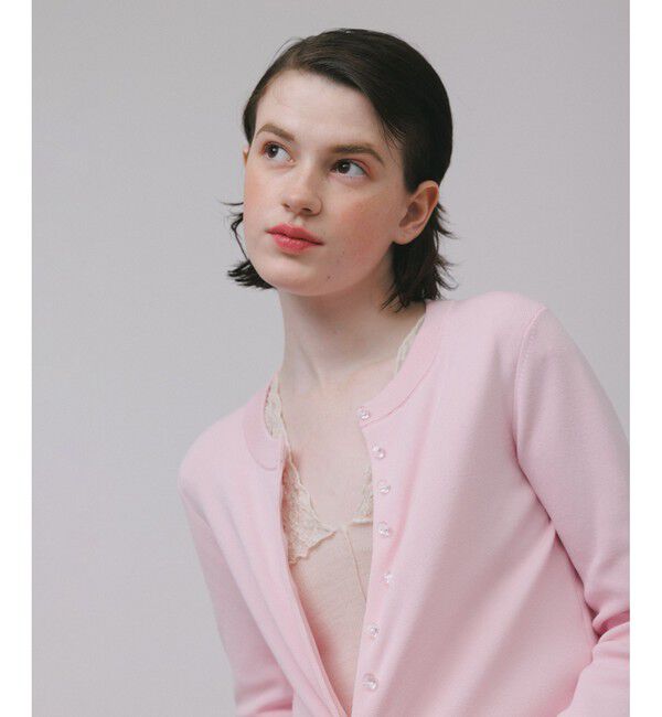 ADAM ET ROPE'「【サステナブル】クールタッチロングスリーブカーディガン」|カーディガン|