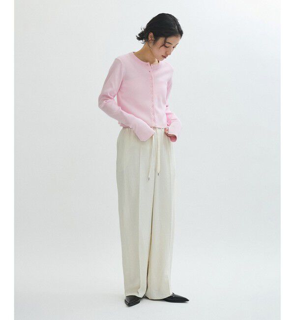 ADAM ET ROPE'「【サステナブル】クールタッチロングスリーブカーディガン」|カーディガン|