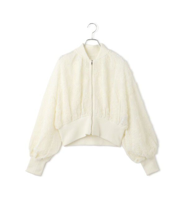 ADAM ET ROPE'「【WEB限定】チュールブルゾン」|ブルゾン・スタジャン|