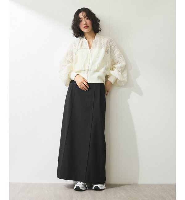 ADAM ET ROPE'「【WEB限定】チュールブルゾン」|ブルゾン・スタジャン|