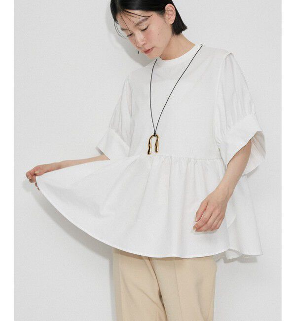 ADAM ET ROPE'「【新色追加】・【サステナブル】バウンスカフスプルオーバー」|Tシャツ・カットソー|