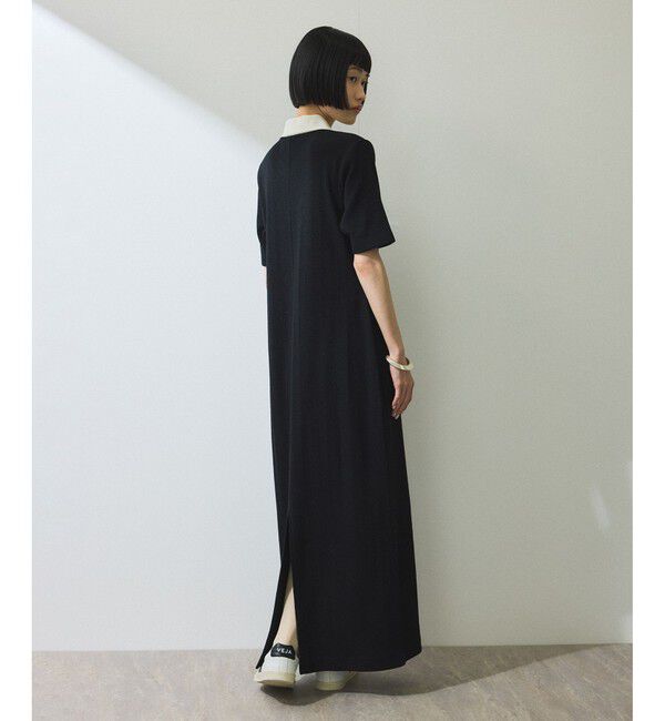 ADAM ET ROPE'「【WEB限定】ハーフスリーブポロシャツワンピース」|ワンピース|