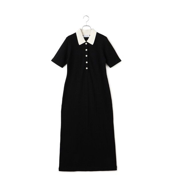 ADAM ET ROPE'「【WEB限定】ハーフスリーブポロシャツワンピース」|ワンピース|