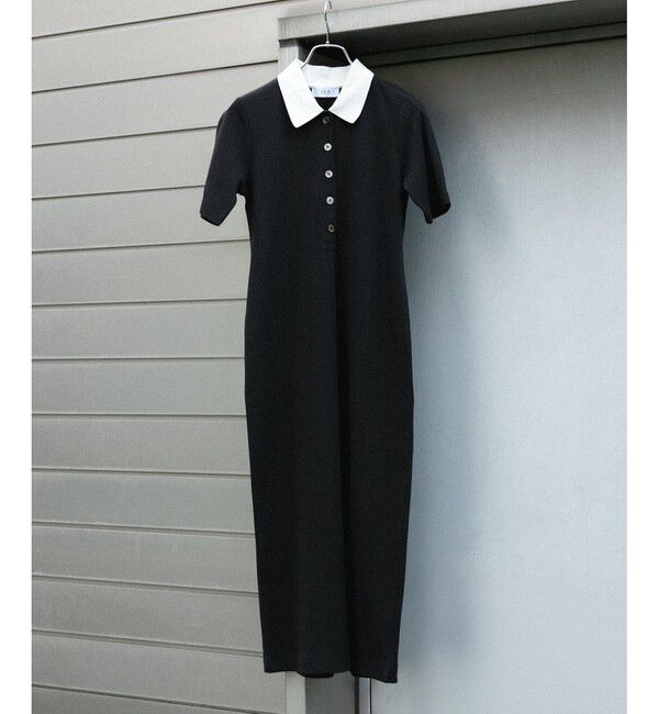ADAM ET ROPE'「【WEB限定】ハーフスリーブポロシャツワンピース」|ワンピース|