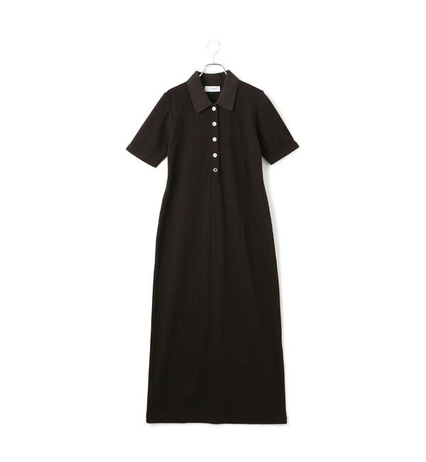 ADAM ET ROPE'「【WEB限定】ハーフスリーブポロシャツワンピース」|ワンピース|