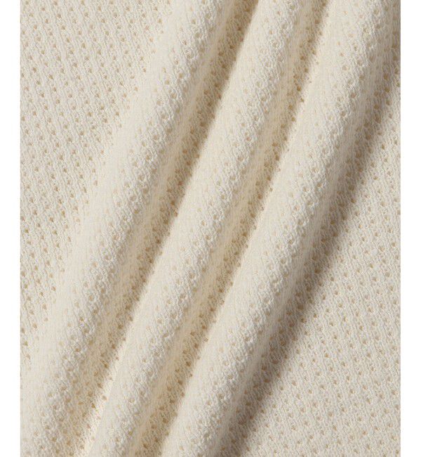ADAM ET ROPE'「コットンリネン メッシュ編み ニットベスト / ロングシーズン着用可能」|ベスト・ジレ|