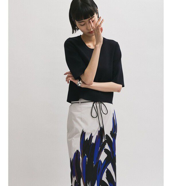 ADAM ET ROPE'「【サステナブル】クールタッチニットTシャツ」|Tシャツ・カットソー|