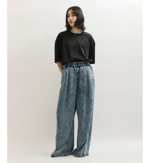 ADAM ET ROPE'「【サステナブル】サテンTブラウス」|シャツ・ブラウス|