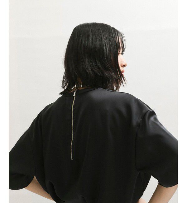 ADAM ET ROPE'「【サステナブル】サテンTブラウス」|シャツ・ブラウス|