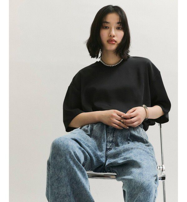 ADAM ET ROPE'「【サステナブル】サテンTブラウス」|シャツ・ブラウス|