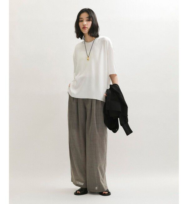 ADAM ET ROPE'「【サステナブル】サテンTブラウス」|シャツ・ブラウス|