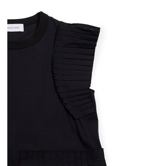 ADAM ET ROPE'「【サステナブル】プリーツコンビプルオーバー」|Tシャツ・カットソー|