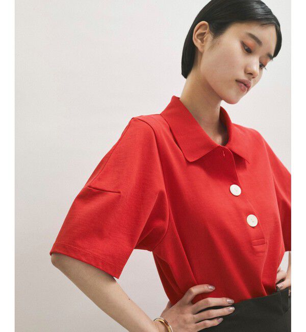 ADAM ET ROPE'「コクーンスリーブポロシャツ」|ポロシャツ|