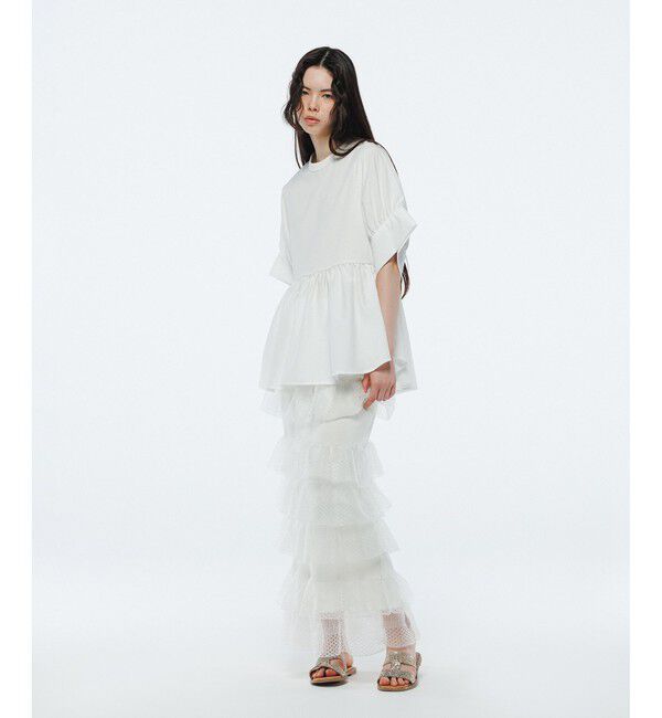ADAM ET ROPE'「シアーフリルスカート」|スカート|
