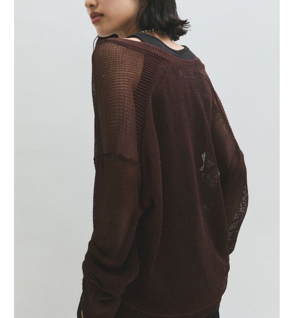 ADAM ET ROPE'「シアーVネックトップス」|Tシャツ・カットソー|