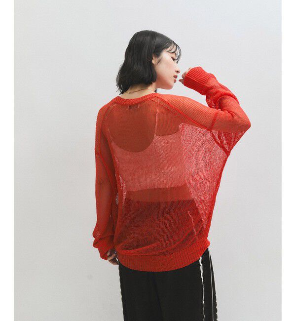 ADAM ET ROPE'「シアーVネックトップス」|Tシャツ・カットソー|