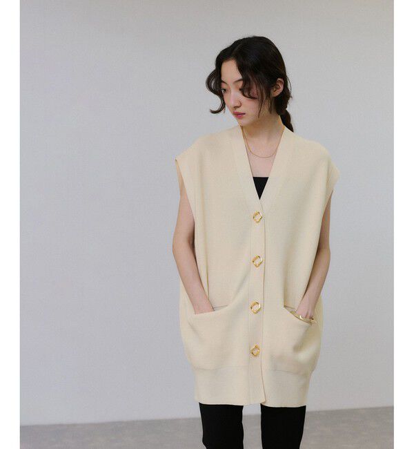 ADAM ET ROPE'「【サステナブル】ミドルニットジレ」|ベスト・ジレ|キナリ(16)