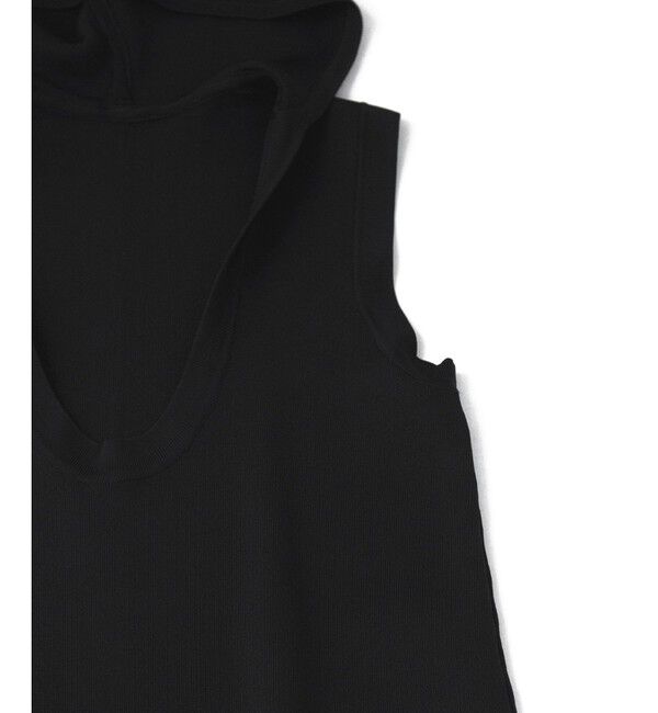 ADAM ET ROPE'「【サステナブル】スクープネックフーディニットワンピース」|ワンピース|