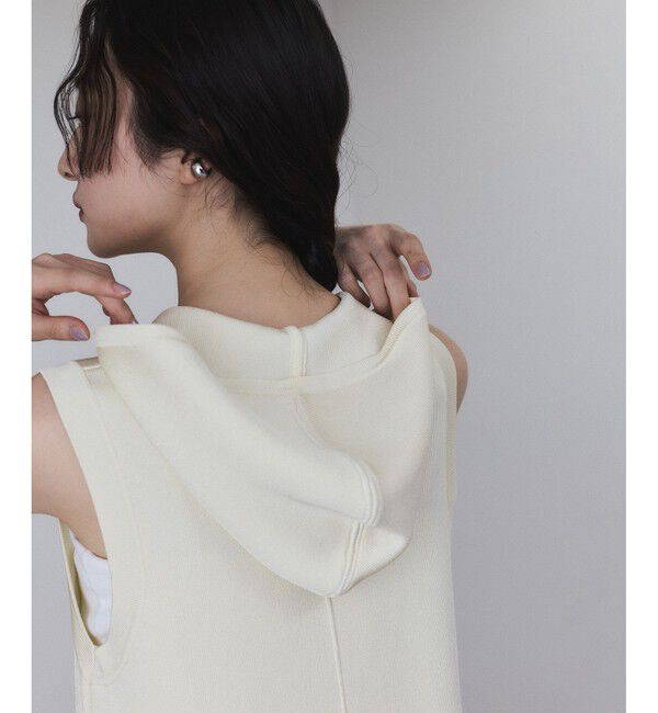 ADAM ET ROPE'「【サステナブル】スクープネックフーディニットワンピース」|ワンピース|