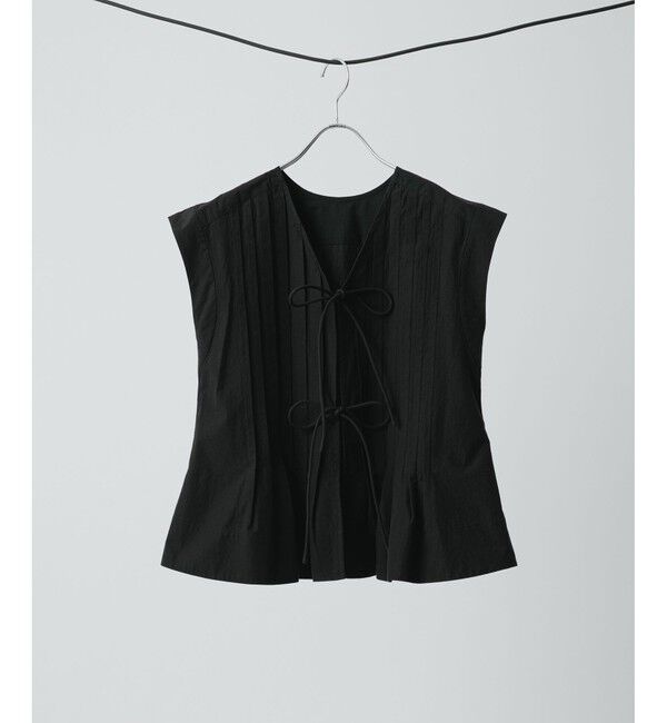 ADAM ET ROPE'「【サステナブル】タックフレアジレブラウス」|シャツ・ブラウス|