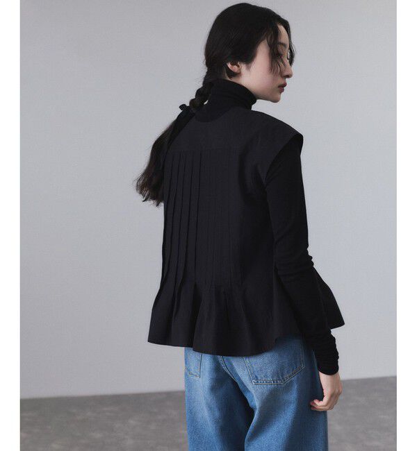 ADAM ET ROPE'「【サステナブル】タックフレアジレブラウス」|シャツ・ブラウス|