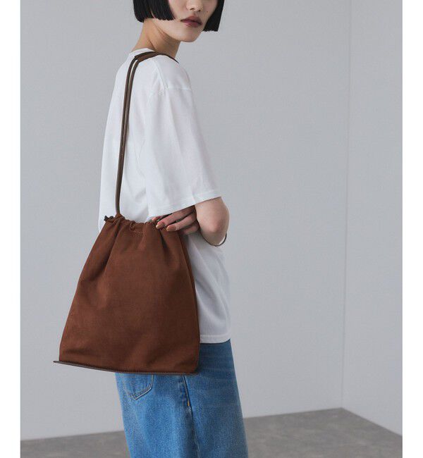 ADAM ET ROPE'「【サステナブル】アーティフシャルレザー巾着バッグ」|ショルダー・メッセンジャー|