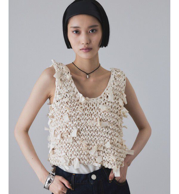 ADAM ET ROPE'「テープヤーンベスト」|ベスト・ジレ|