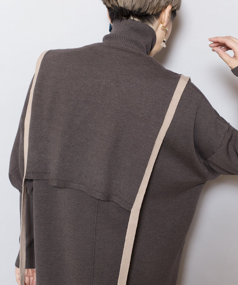  「【WEB限定アイテム】ﾀｰﾄﾙ付け衿&ﾆｯﾄﾜﾝﾋﾟｰｽSET」|ニット・セーター|